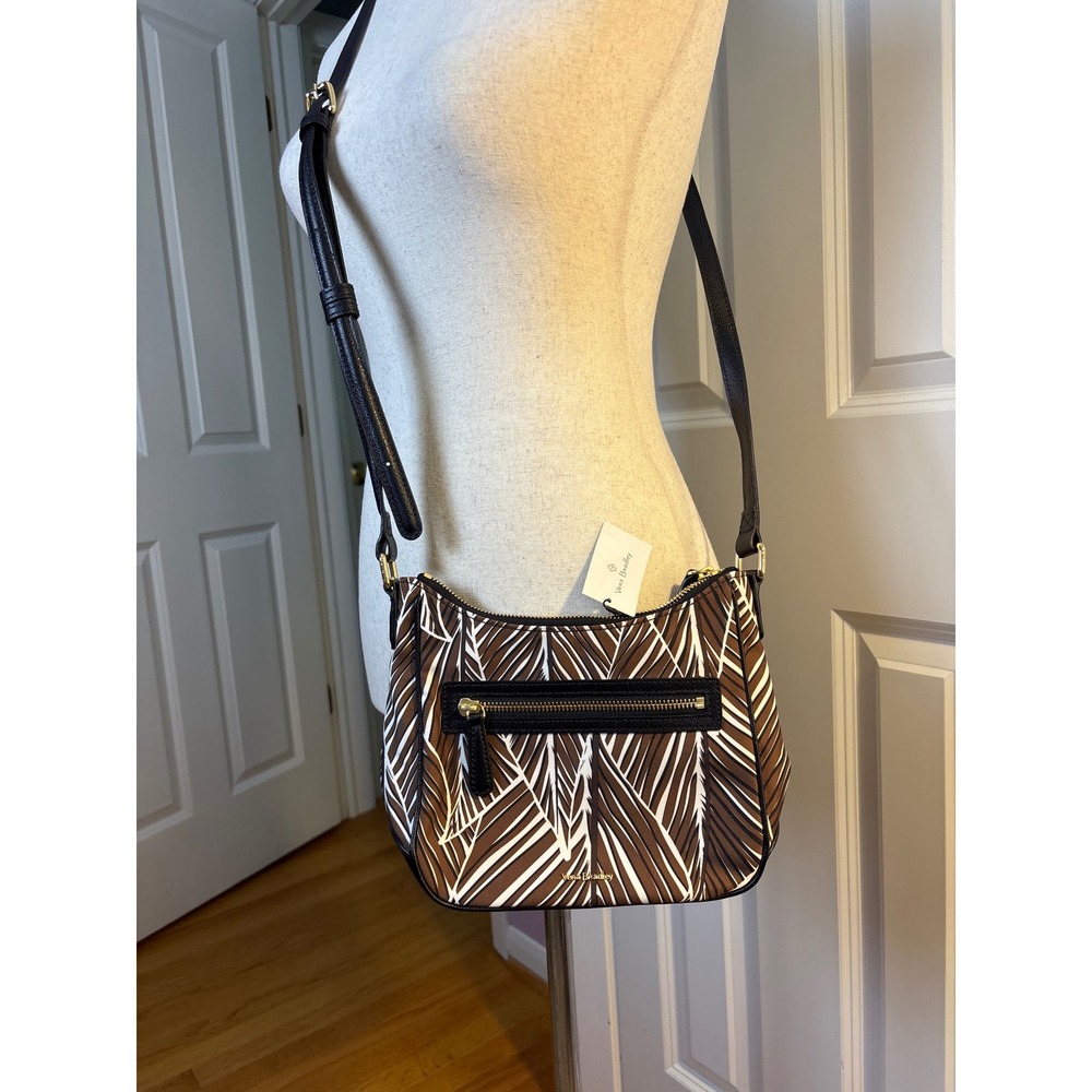 Vera Bradley Mini Vivian Crossbody Banana Leaves Leather Trim NWT 21456-G23481